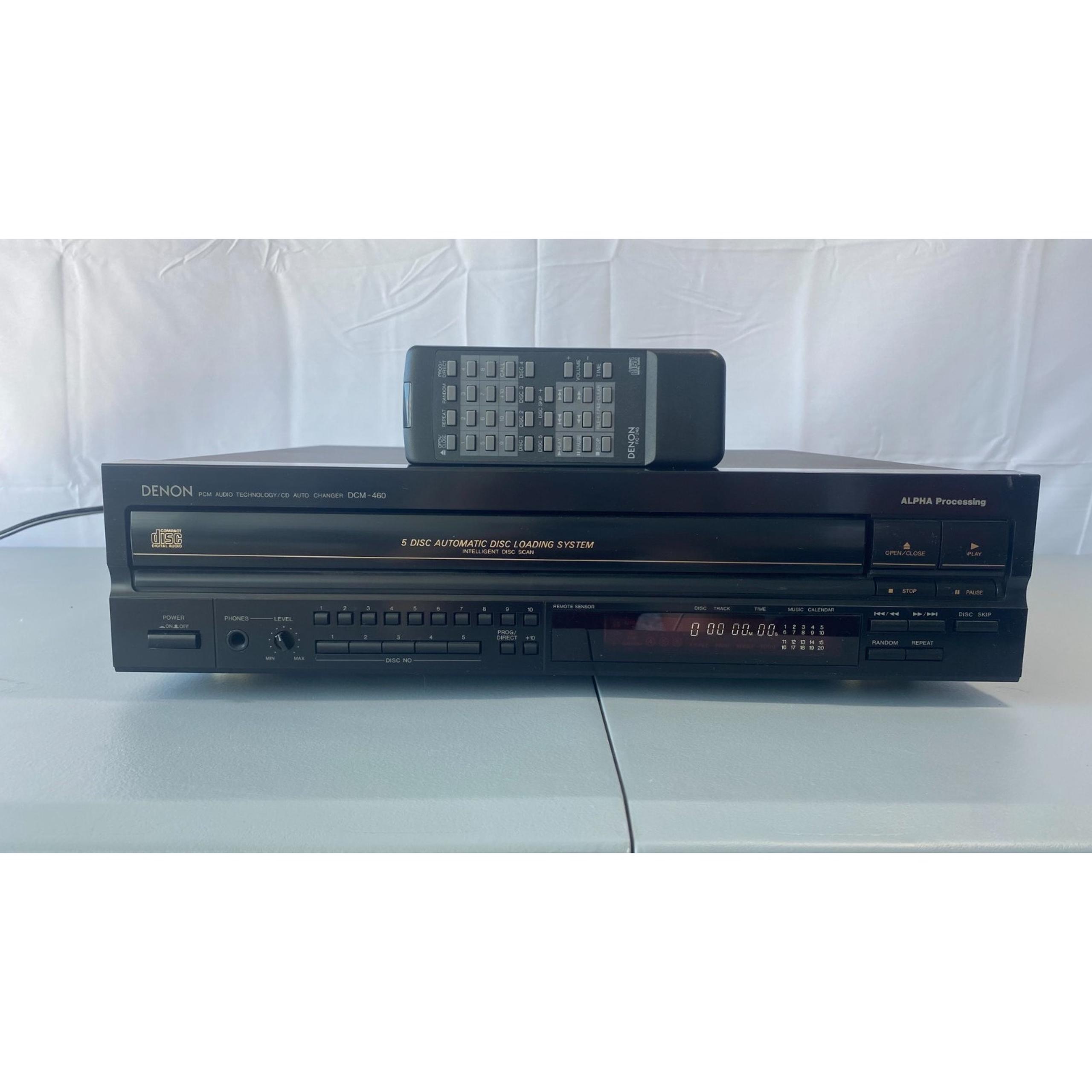 Denon DCM-460 CD Changer 5 Compact Disc Player HiFi Stereo Home Audio w/ Remote