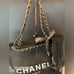 CHANEL BLACK MESH BEAUTY TOTE BAG BEACH PURSE MAKEUP TRAVEL SHOULDER CC coco