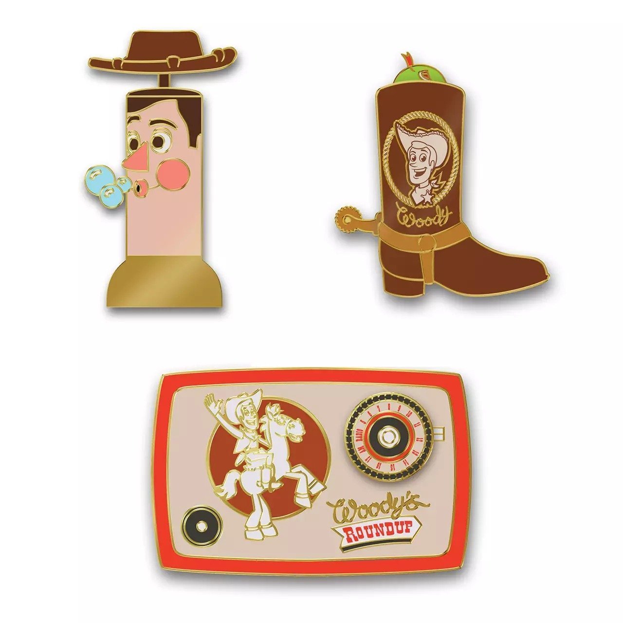 Pixar D23 Exclusive Toy Story 2 25th Anniversary Woody's Roundup Pin Set LE 1000
