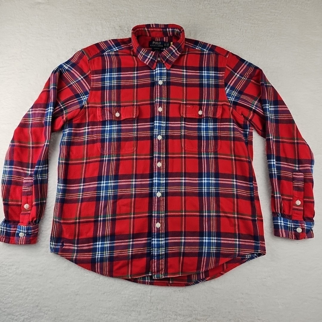 *Rd Polo Ralph Lauren Mens XL Classic Fit Twill Flannel Long Sleeve Button Shirt