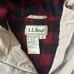 Vintage LL Bean Plaid Flannel Lined Trench Coat With Hood Size Large