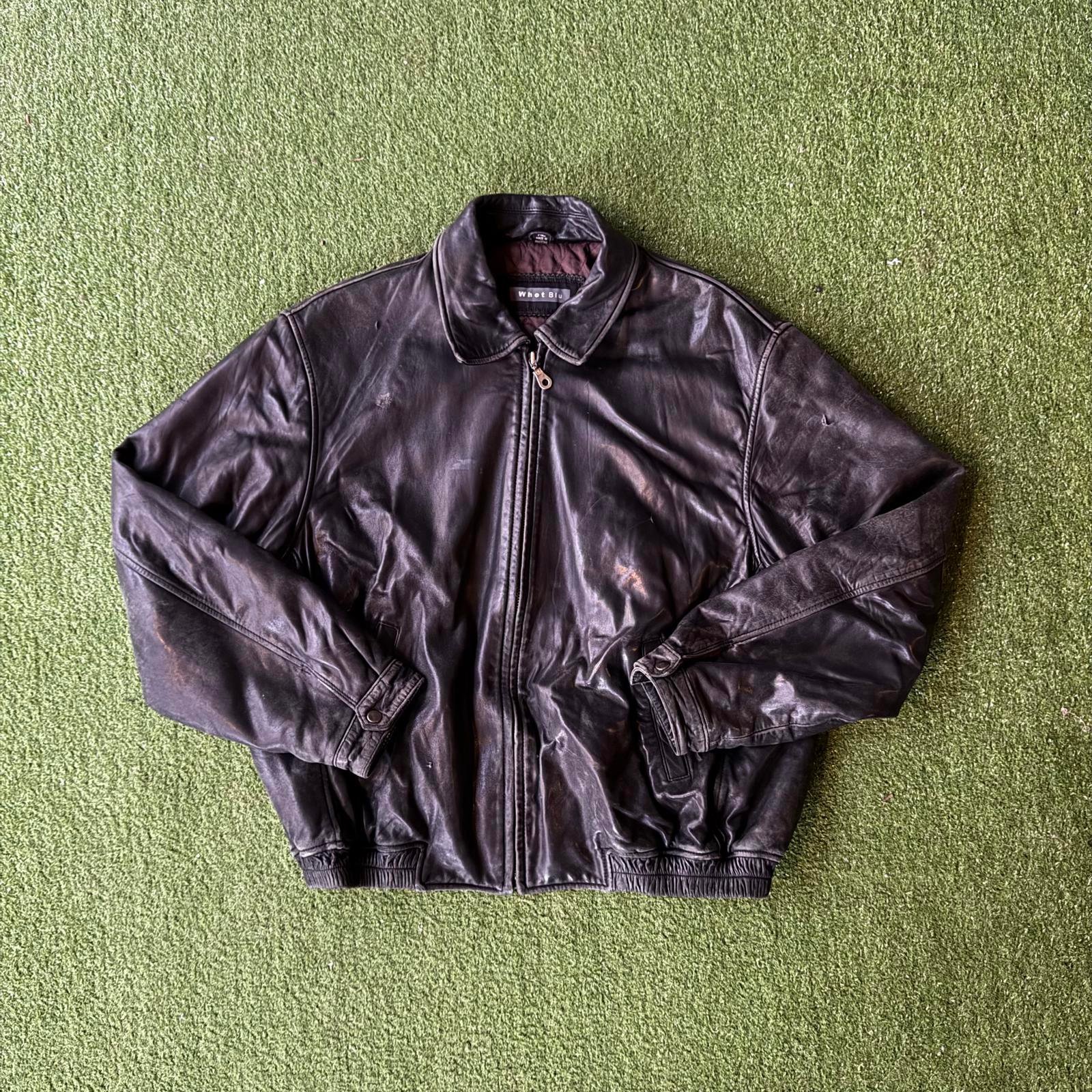 Whet Blu Vintage Black Leather Jacket - XL
