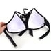 LAST ONE Women's Triangle Bikini top and bottom, Black X bikini, M