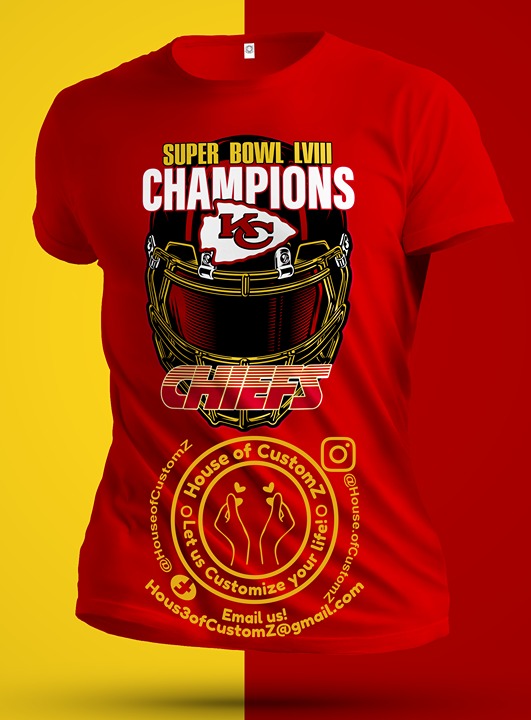 Kansas City Chiefs Super Bowl Champions Helmet T-shirt Red Available in SM-XL