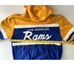 Mitchell & Ness Throwback Los Angeles Rams Fleece Hoodie Size Large Excellent!