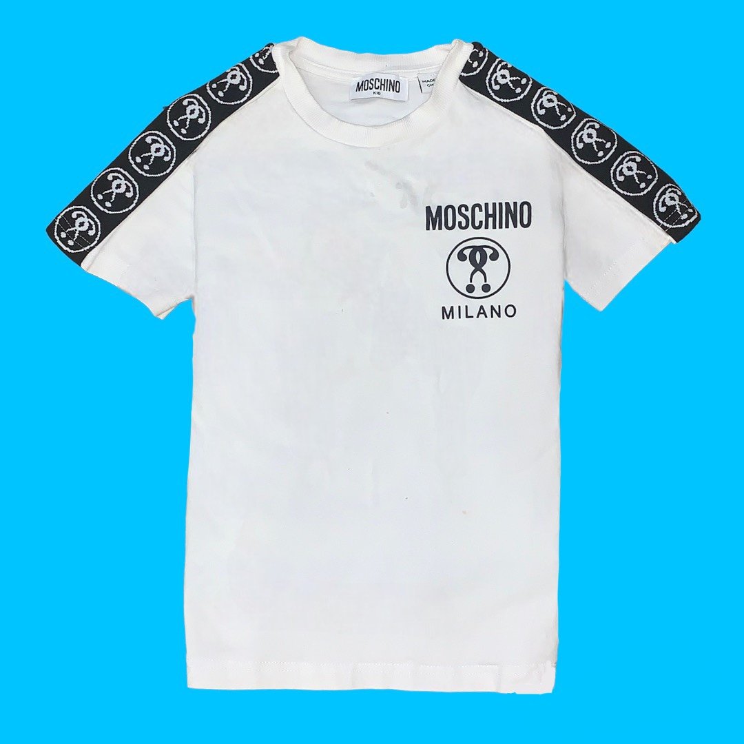 Moschino Tshirt graphic tee Kids Boys Girls Baby short Sleeve Shirt Gift