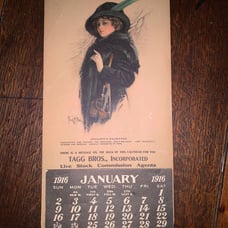 1916 Tagg Brothers Inc. advertising calendar
