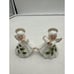 Vintage Bone China 3 Christmas Angel with Guitar Figure Georgian Holly Halo