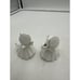 Vintage Bone China 3 Christmas Angel with Guitar Figure Georgian Holly Halo