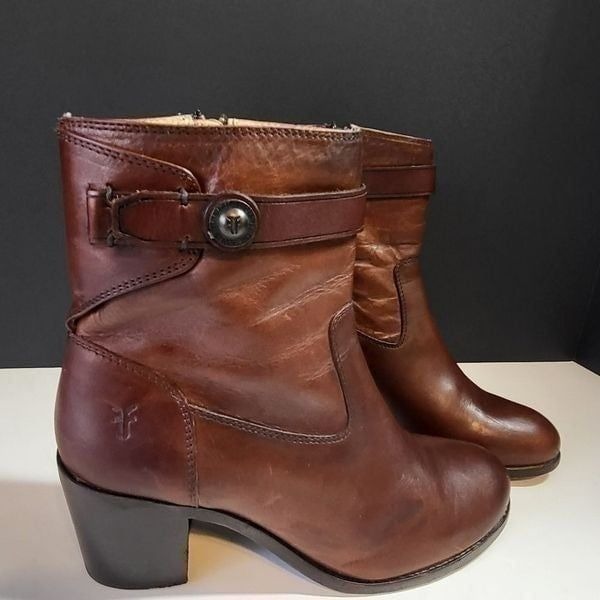 Frye Women's Brown Leather Western Cowgirl Boots