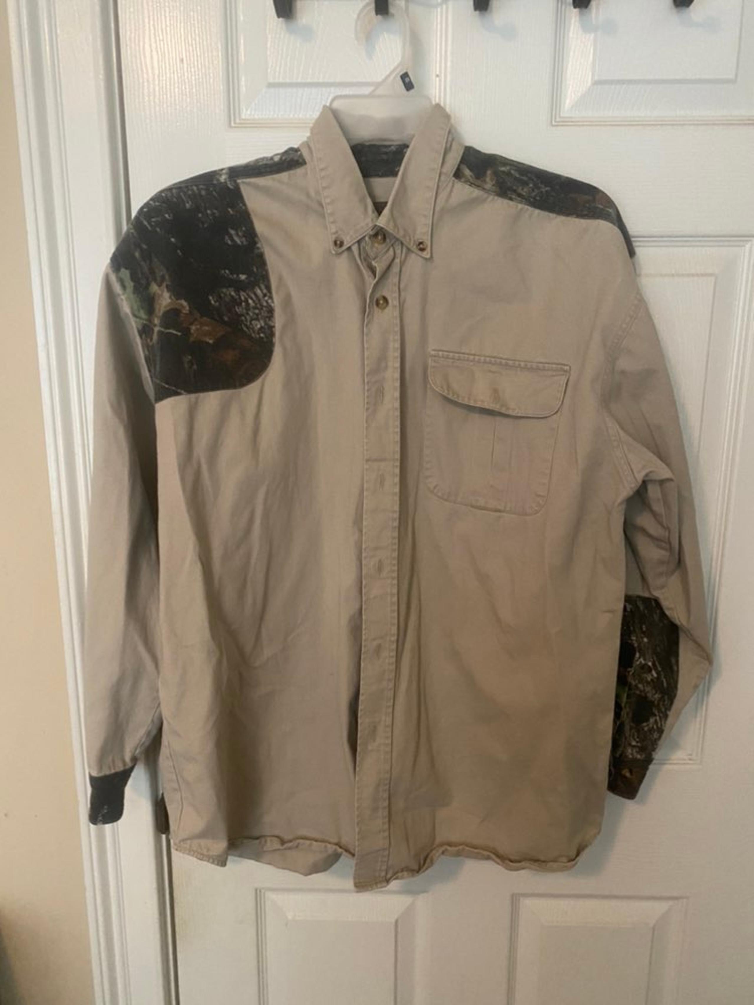 Game Winner XL Tan Camo LS Button Hunting Shirt