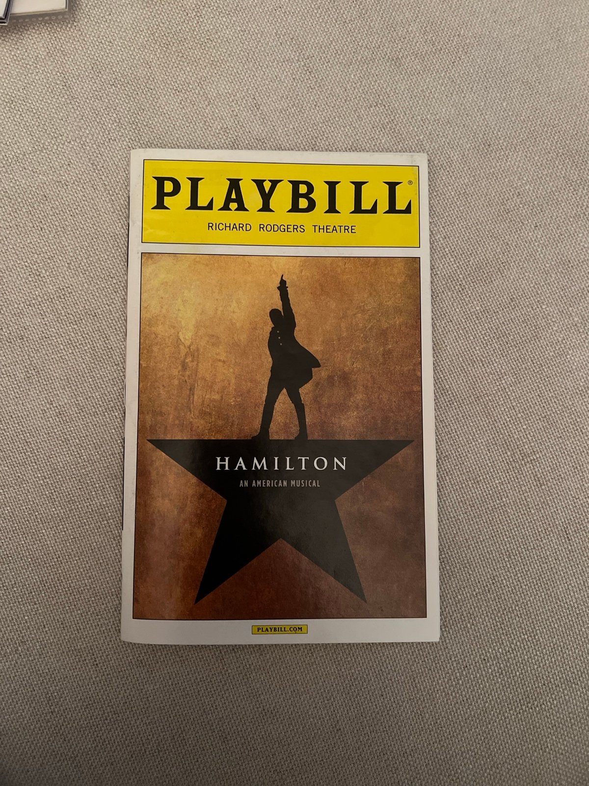 Hamilton Original Broadway Cast Playbill December 2015 Lin Manuel Miranda