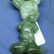 Burmese icy type A jadeite jade pendant.