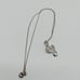 Treble Clef Heart Sterling Silver Diamond Chip Necklace music note