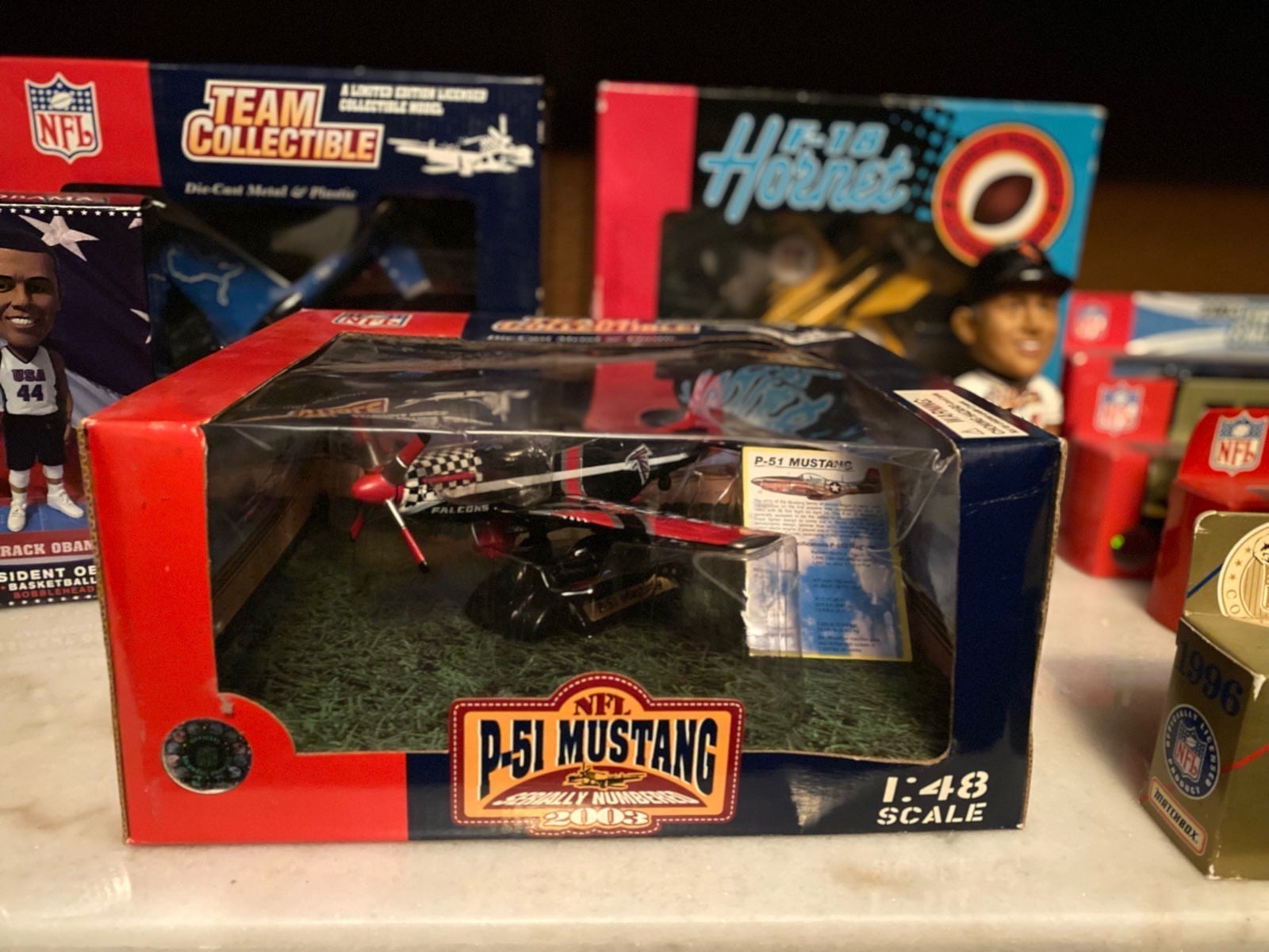 Atlanta Falcons 2003 Diecast P-51 Mustang Airplane 1:48 Scale