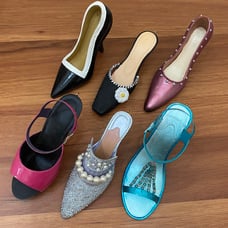 Lot Of 6 Vintage Ceramic High Heels Women’s Shoes Ornaments