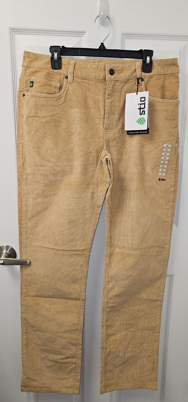 Stio Mens Rivet Cord Pants NWT 35 Waist 125 Retail New Long 35 x 34 Tumbleweed