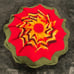 Hand-made Vibrant Southwest Style Crochet Round Pillow Cover - 16 Diameter