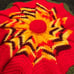 Hand-made Vibrant Southwest Style Crochet Round Pillow Cover - 16 Diameter
