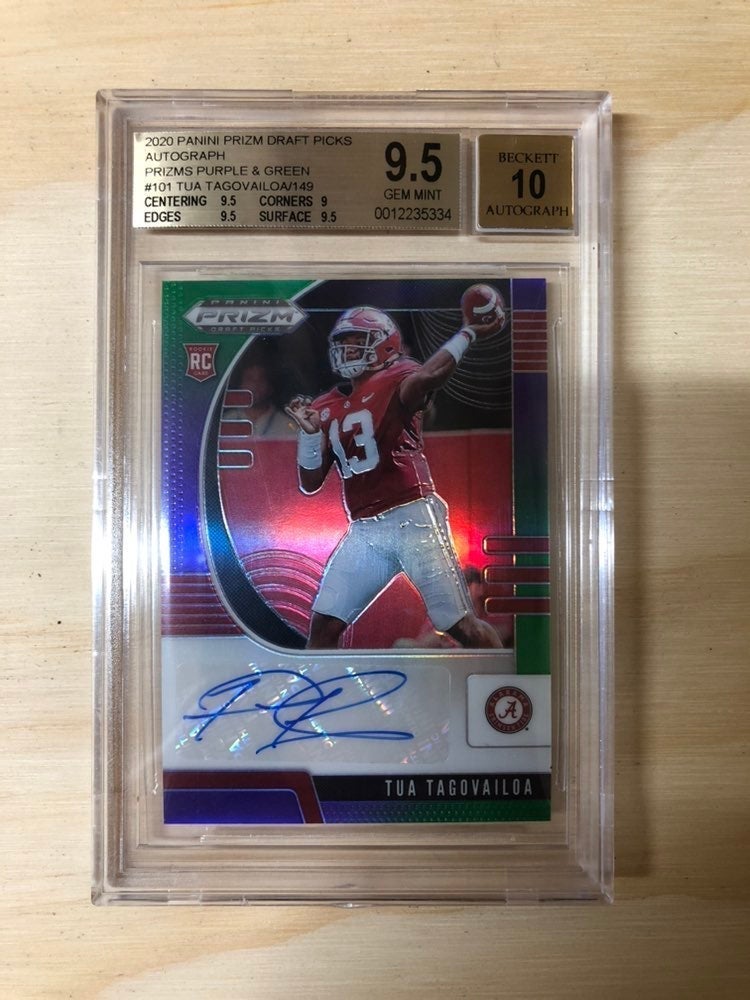 2020 Tua Tagovailoa Purple Green RC Auto