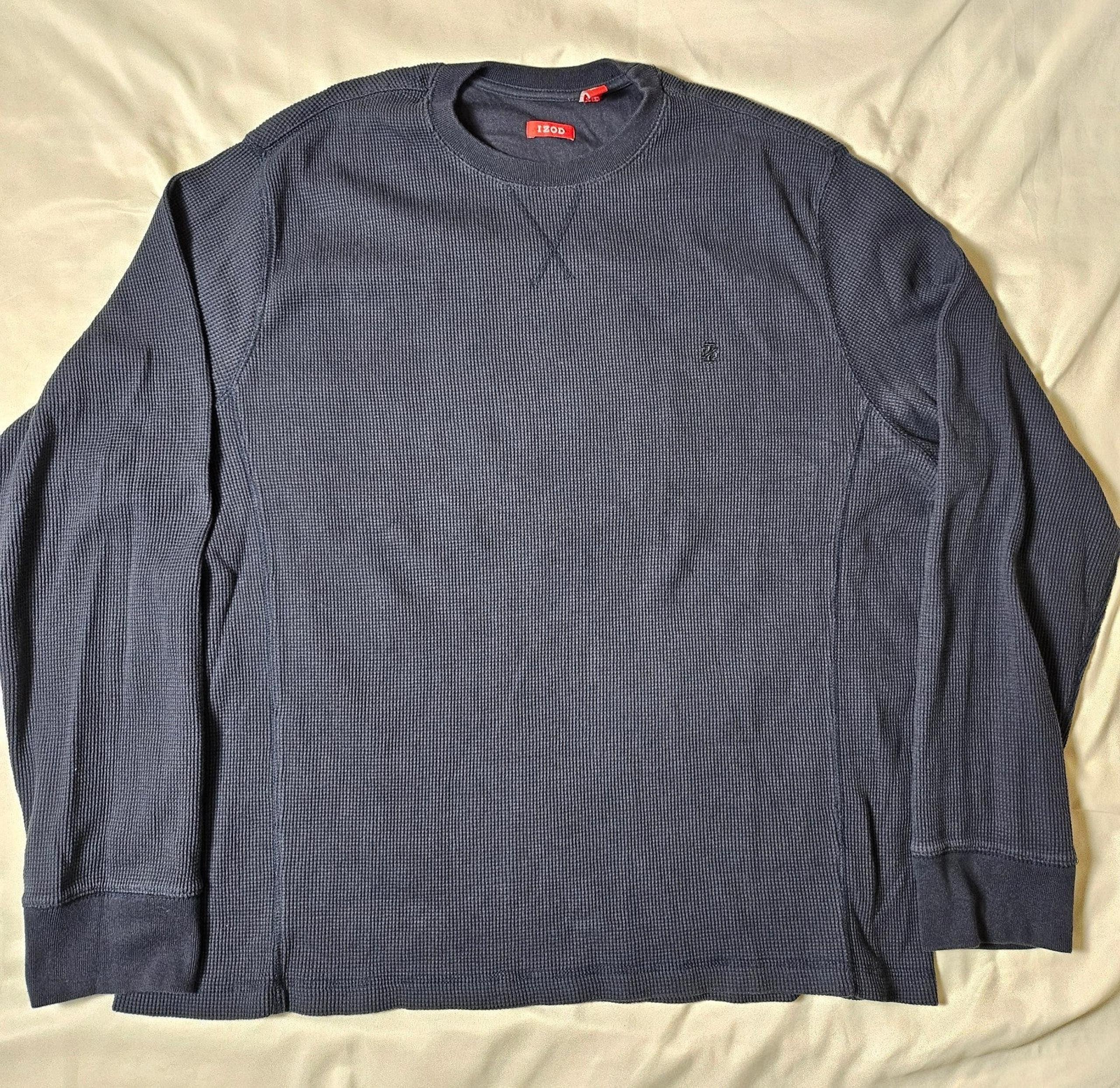 IZOD Long Sleeve Grey Pullover Shirt Men's Size XXL Pre-owned