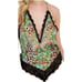 INC XXL Green Floral Jungle Chiffon Print Lace Trim Drawstring Tie Sides Teddy