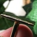 Vintage men’s Ariki Nephrite jade 22kt gold plated cuff links NIB