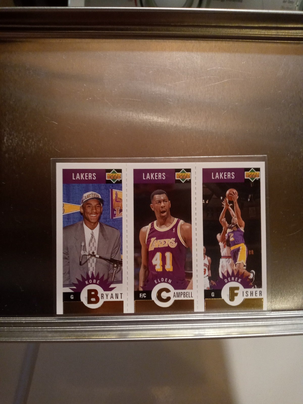 Kobe Bryant rookie gold mini card