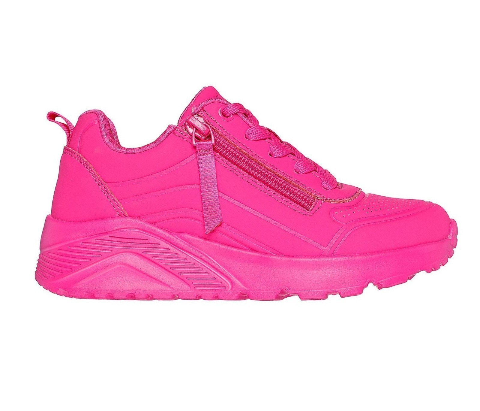 Skechers Street Uno Lite Neon Zip Girls Shoes Size 5 US - 37 EUR NEW