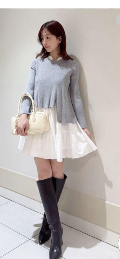 Brand New! SNIDEL Asymmetry Knit Combo Dress
