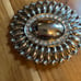 Rustic Silver Rhinestone Belt Buckle Oval Shape
