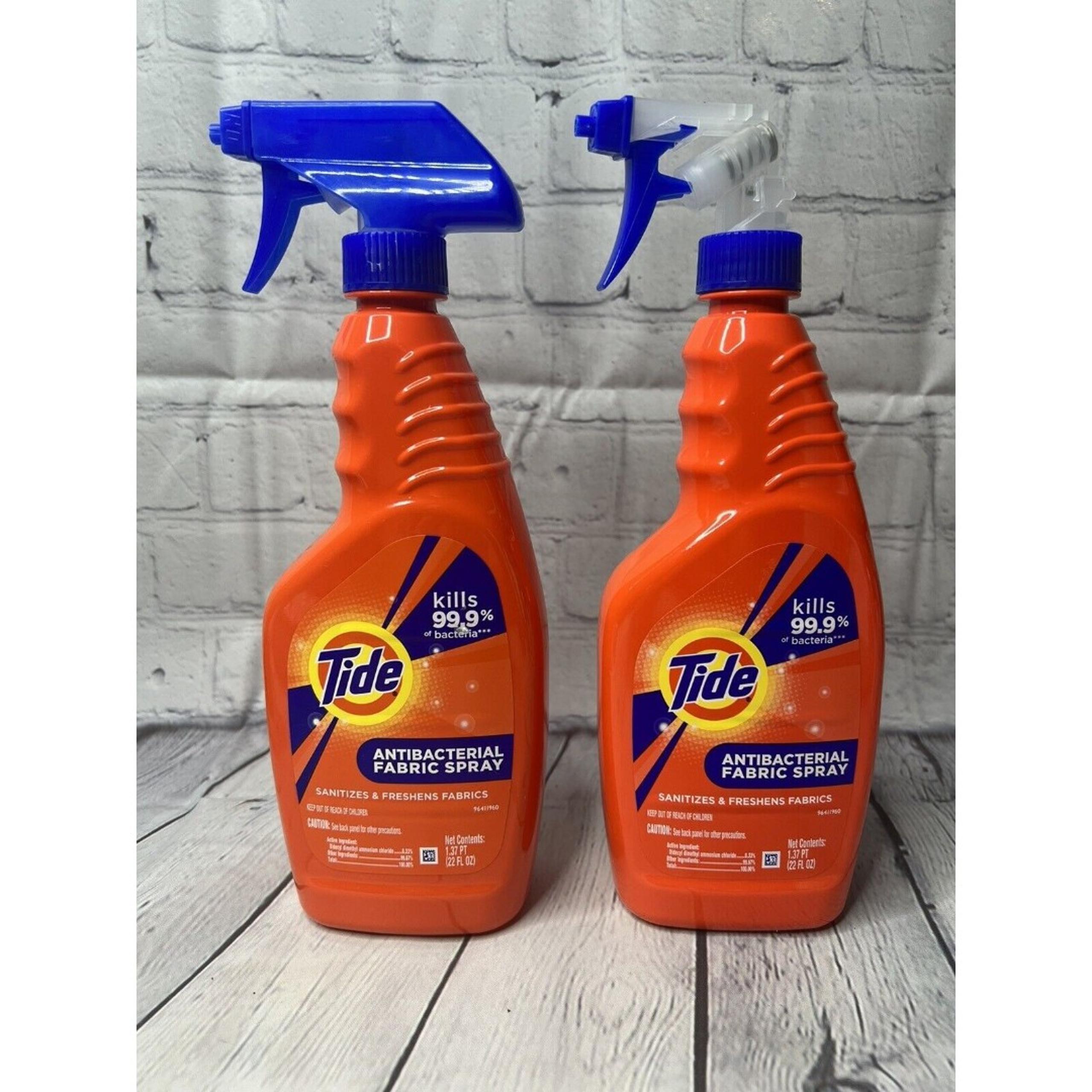 Tide Antibacterial Fabric Spray, Original Scent, 22 Fl Oz, Pack of 2