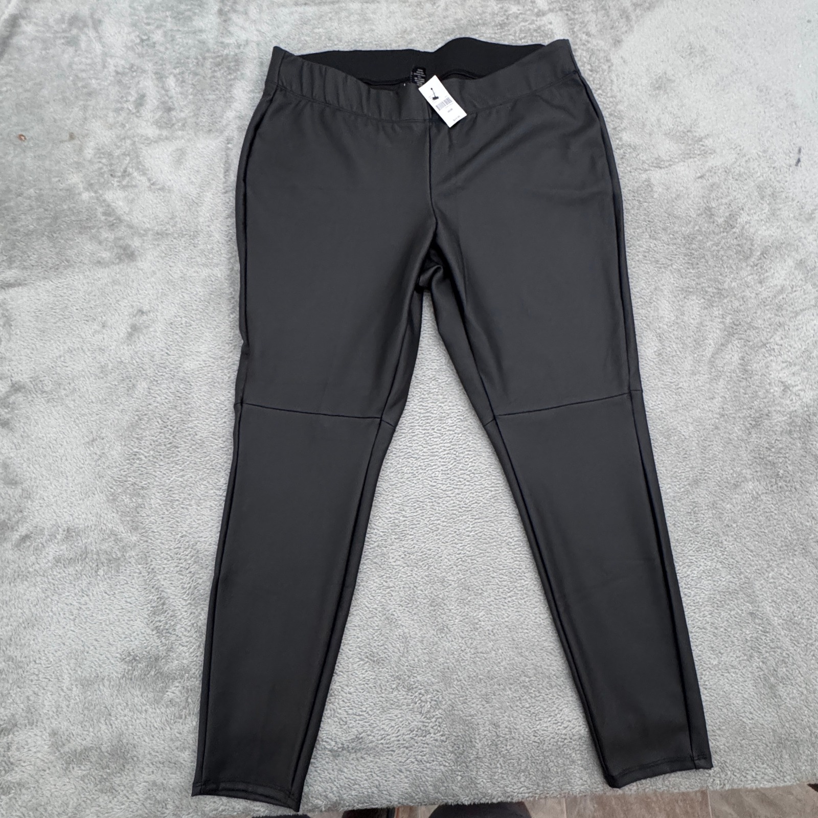NWT Lane Bryant Black Pants Women's Size 18/20 Faux Leather Stretch Material