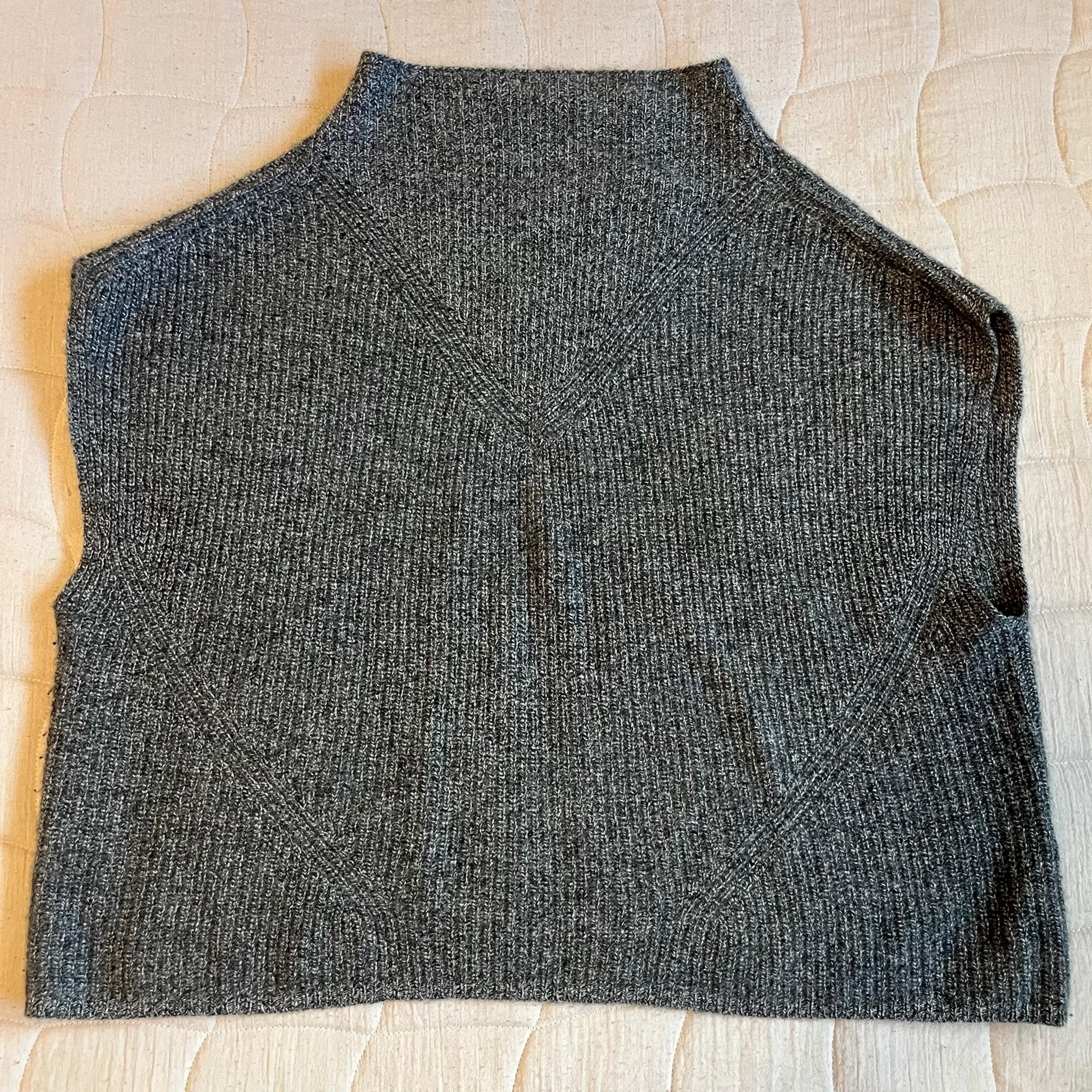 Anthropologie Grey Enza Cashmere Poncho Sweater Vest