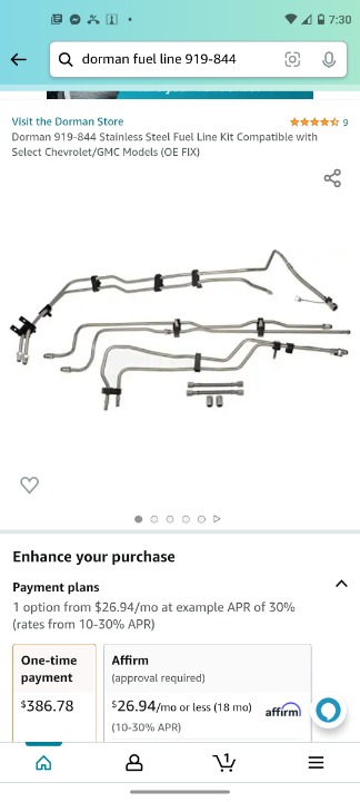 fuel line replacement