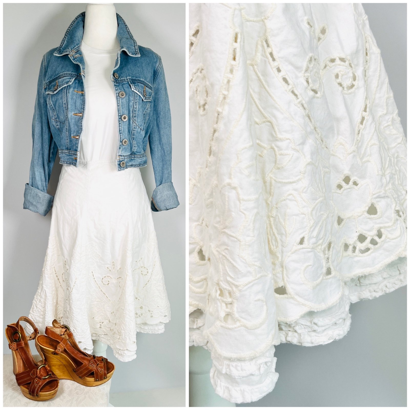 CABI cutworm embroidery skirt