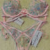For love and Lemons For Love And Lemons Delicate Rose Foil Panty and bra SET /