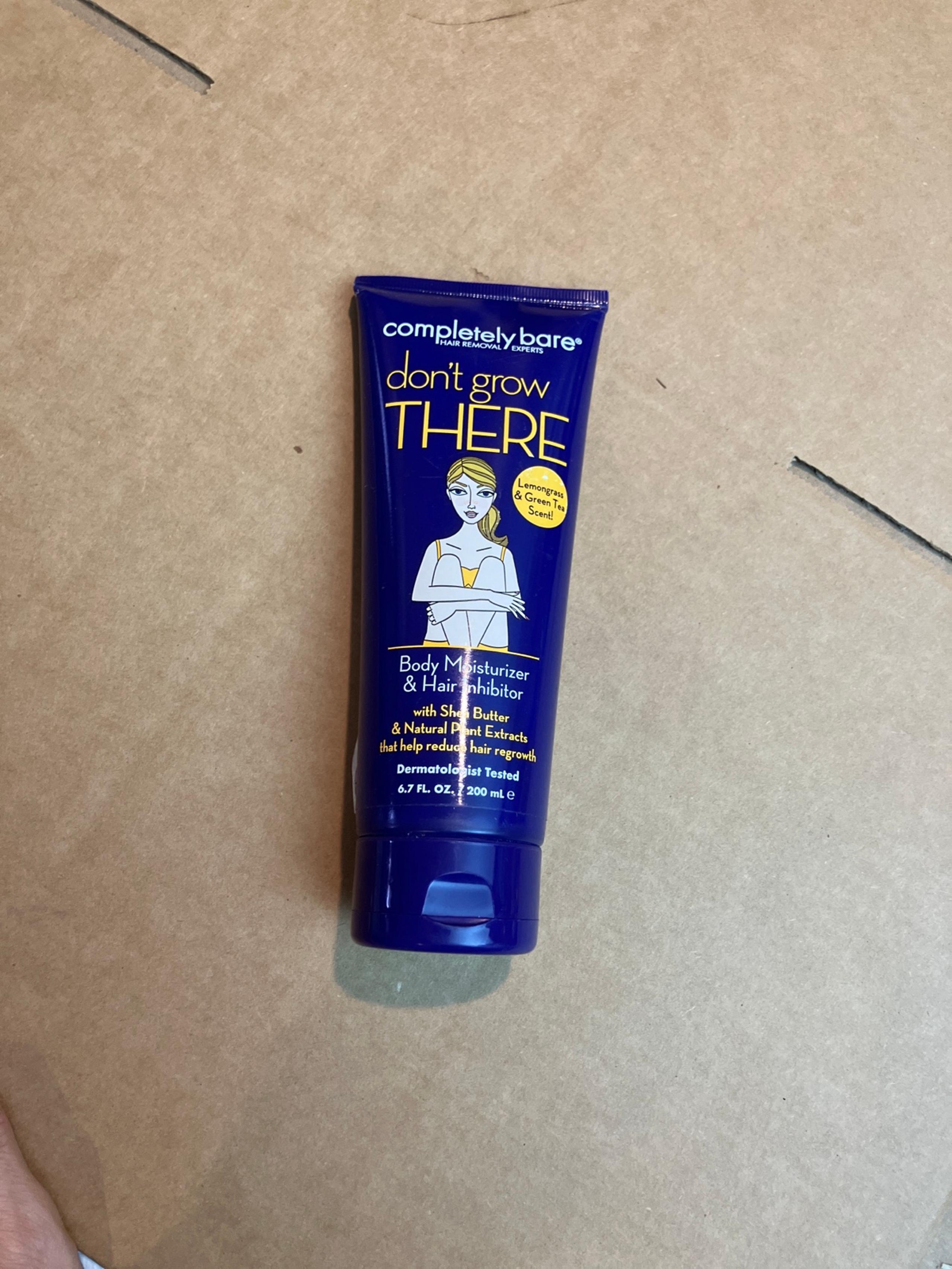 Completely bare don’t grow there  body moisturizer and hair inhibitor