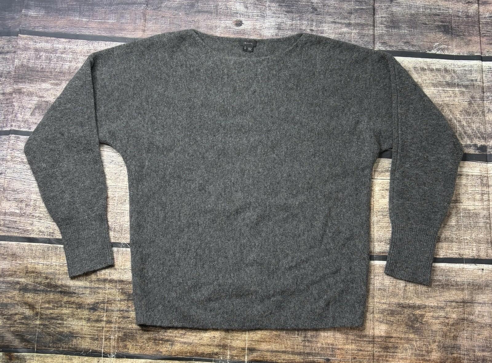 Theory Sweater Women Large Wool Yak Blend Dolman Sleeve Avalon Pullover Stretch