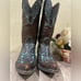 Ariat Chocolate & Turquoise Leather Woman’s Cowboy Boots Style 10008754 size 7B