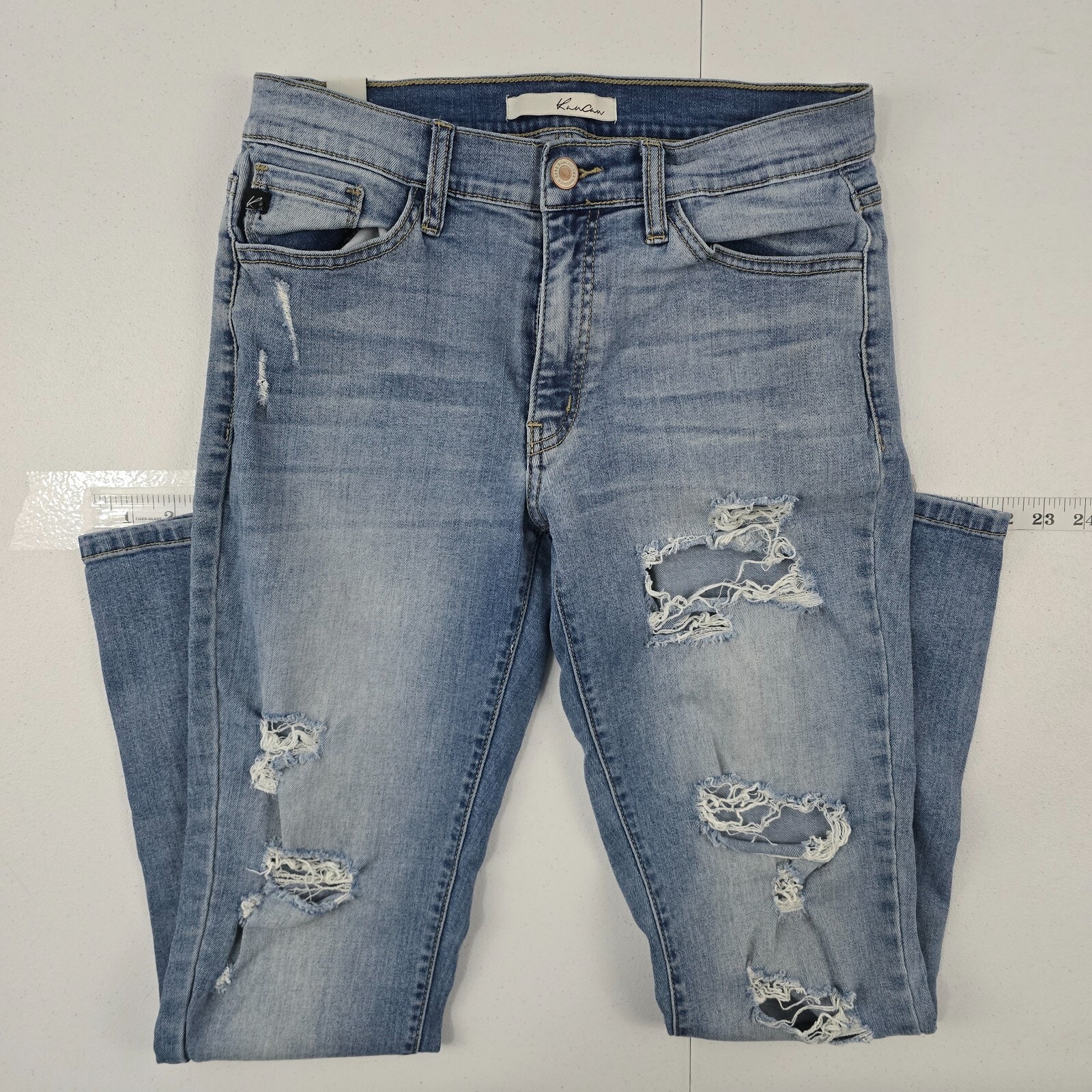 Kancan slim skinny jeans distressed 9/28 womens blue denim 5141