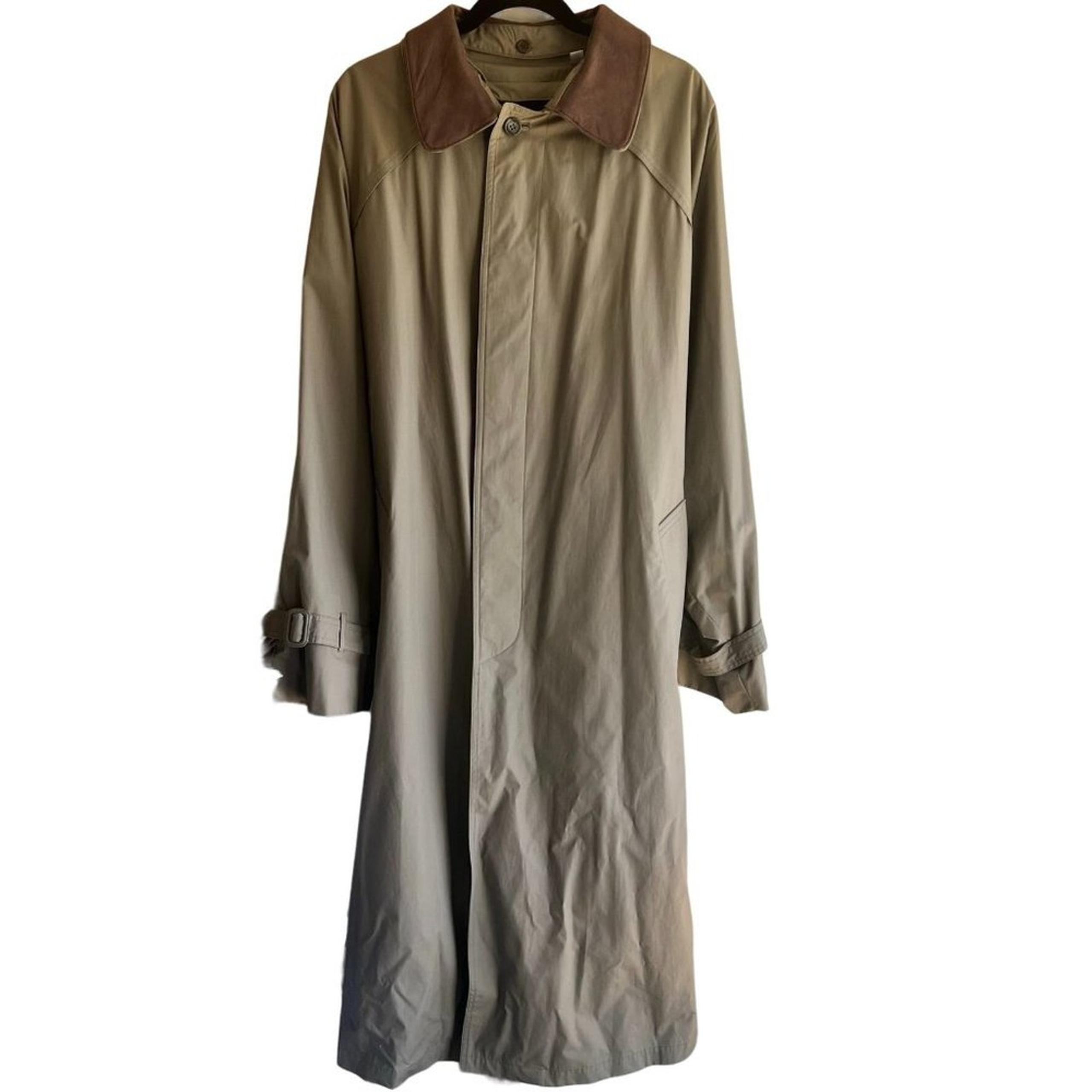 London Fog mens tan full trench coat 46 Long