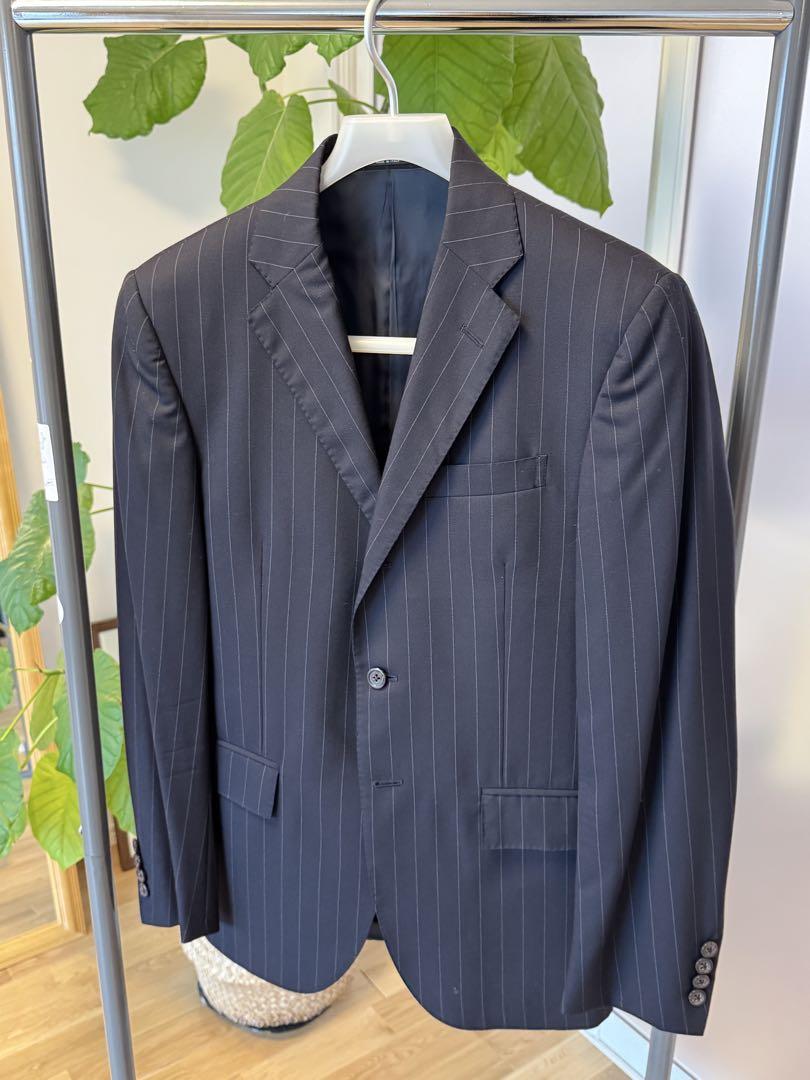 Navy Striped Business Suit