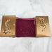 Vintage metal trinket jewelry box velvet lined pearl inlay art deco accordion