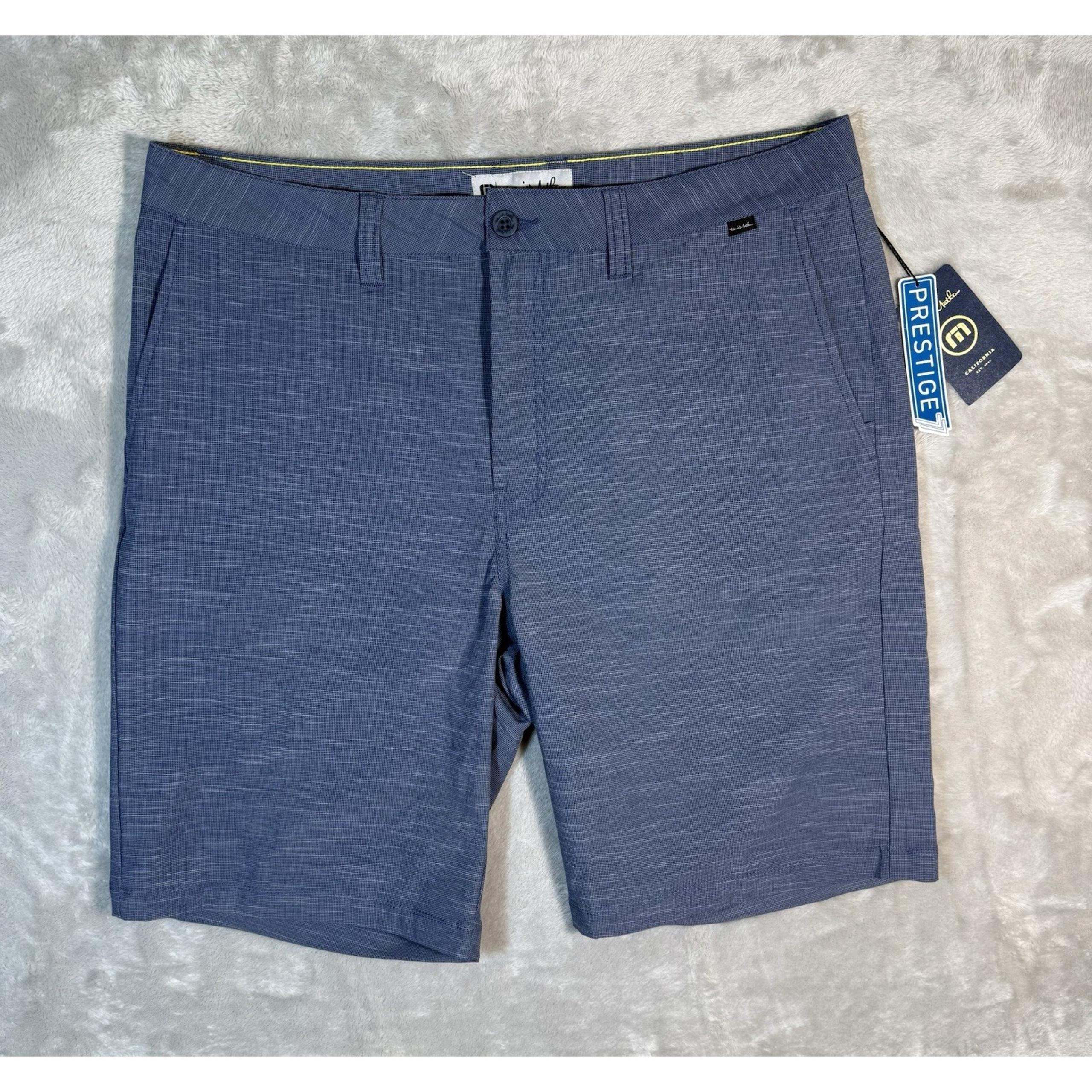 Travis Mathew Men's Carlsbad Shorts Size 36 Blue Prestige Performance Golf
