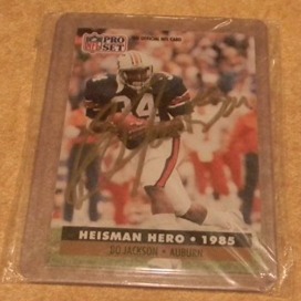 Bo Jackson Auto Signed Pro Set 1991 Heisman Hero