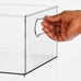 Set of 4 Clear Stackable Storage Organizer Container Bin, Hallway, Bedroom, Line