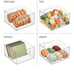 Set of 4 Clear Stackable Storage Organizer Container Bin, Hallway, Bedroom, Line