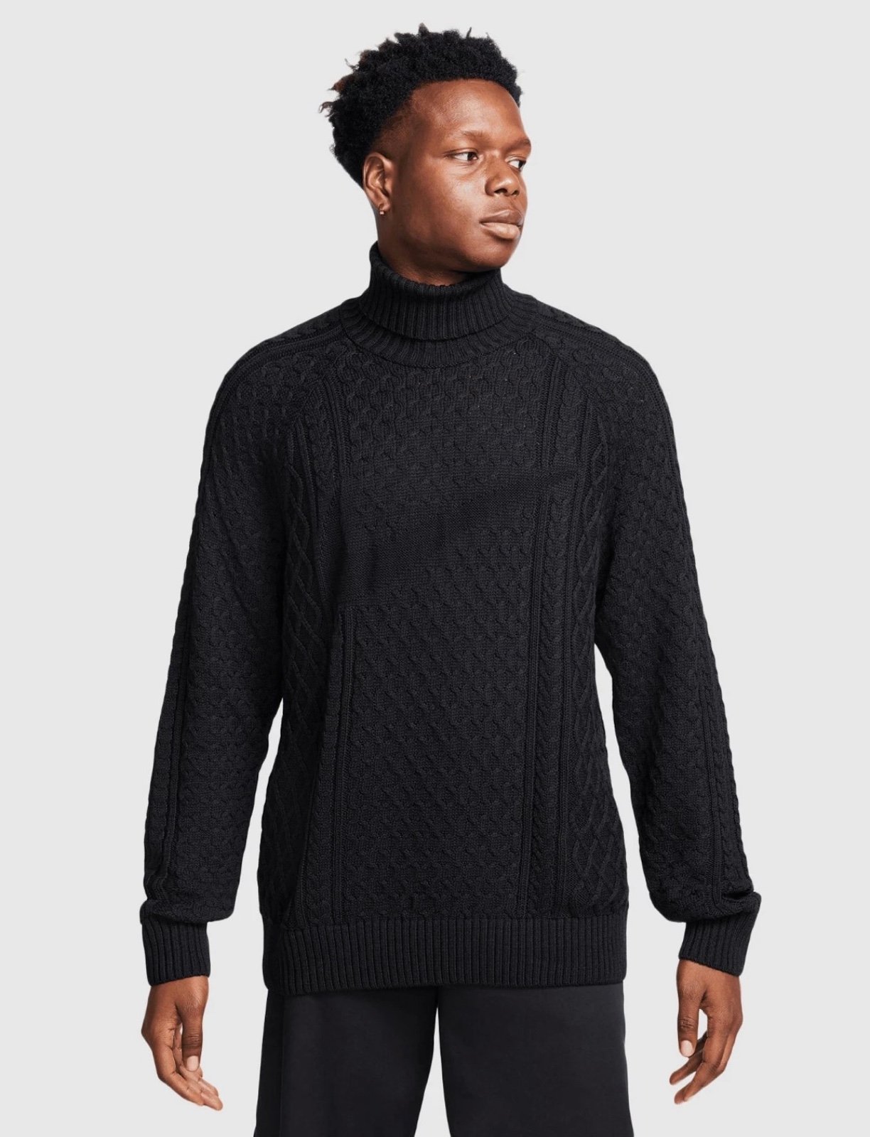 Nike Cable Knit Turtleneck Sweater (Light Bone) – CNCPTS