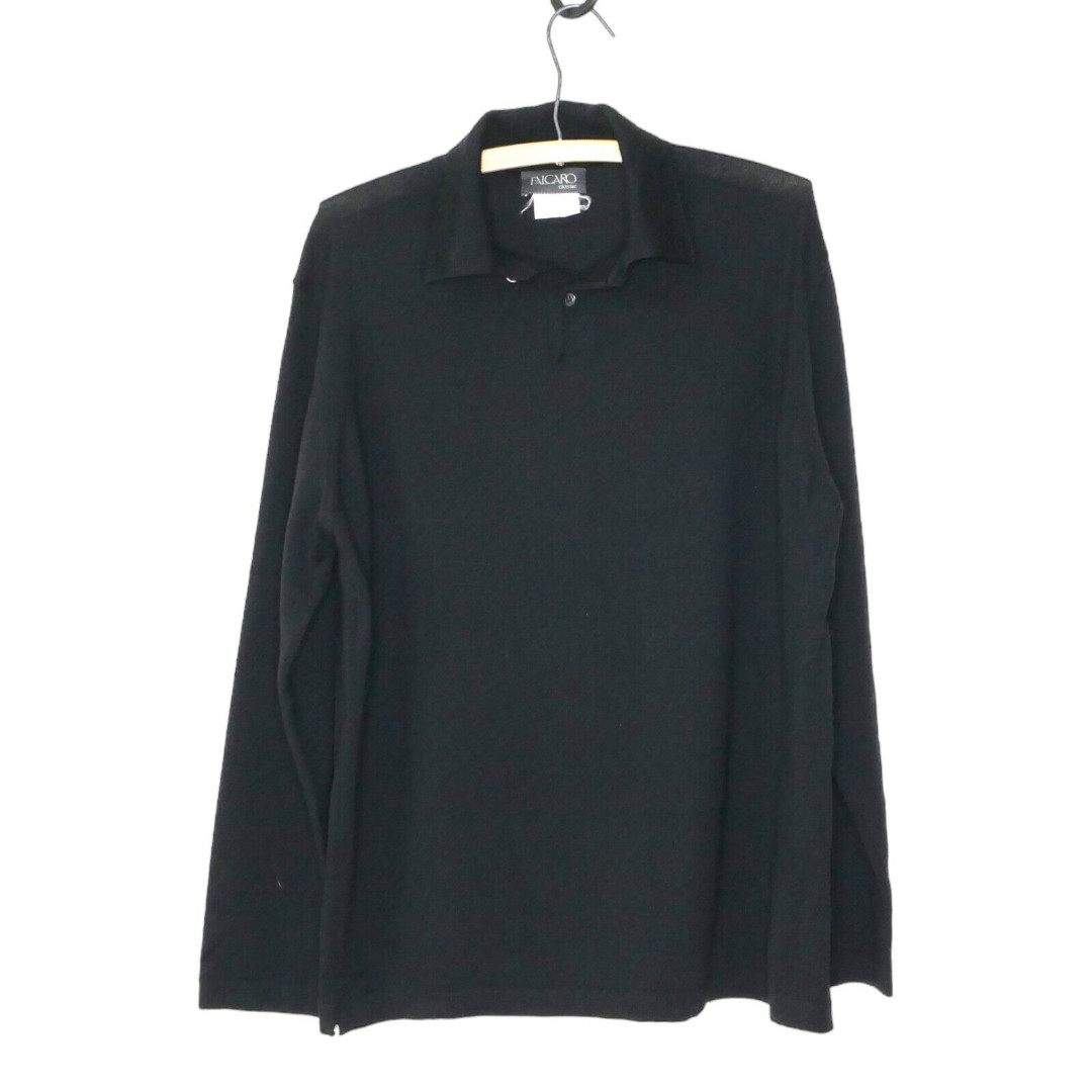Falcaro Classic Men's 100% Merino Wool Henley Sweater Long Sleeve Sz M? EUC